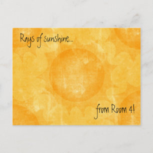 Rays of sunshine (Thank You) - Customized Postcard