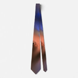 Rays Of Wisdom - Brown Orange Blue Abstract Neck Tie