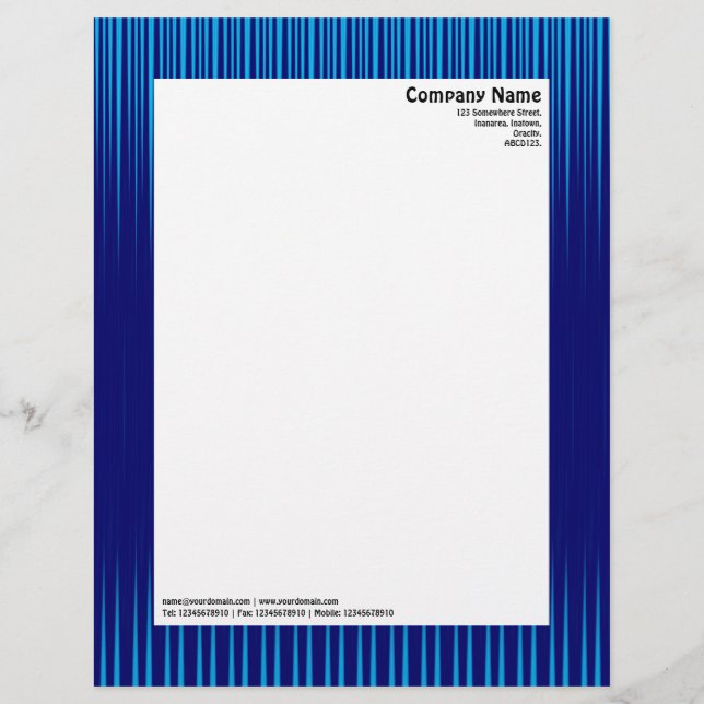 Rays - Shades of Blue Letterhead (Front)
