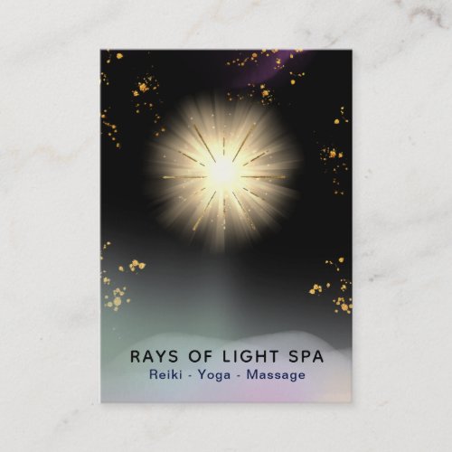  Rays Stars Healing Light  Universe Energy Business Card