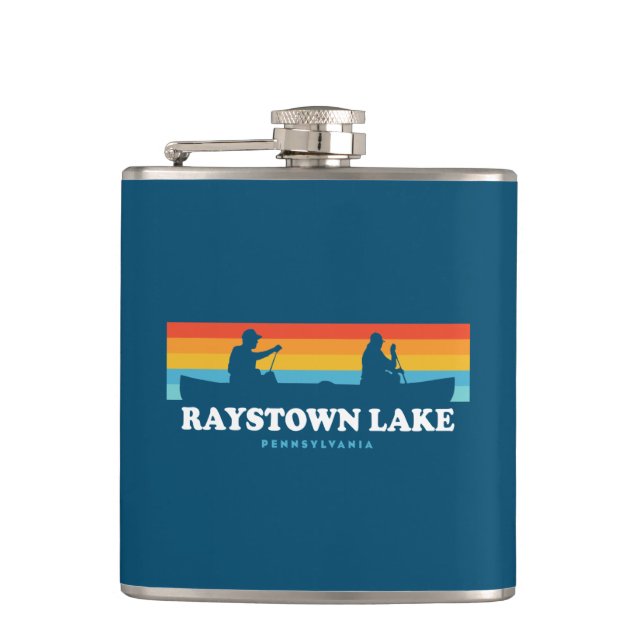 Raystown Lake Pennsylvania Canoe Flask (Front)