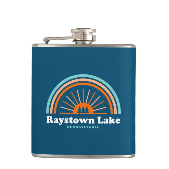Raystown Lake Pennsylvania Rainbow Flask (Front)