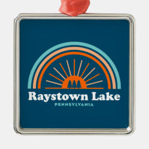 Raystown Lake Pennsylvania Rainbow Metal Ornament