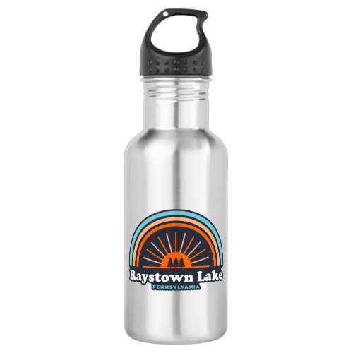 Raystown Lake Pennsylvania Rainbow Stainless Steel Water Bottle