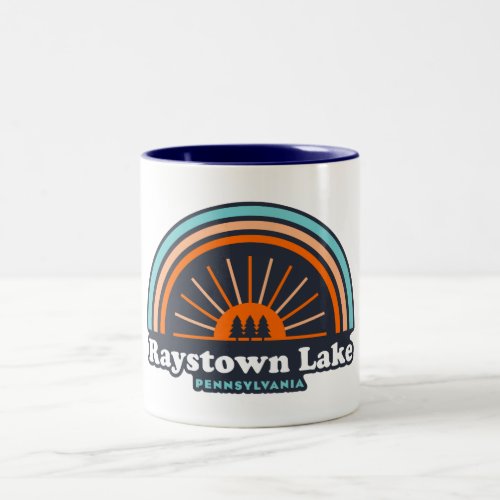 Raystown Lake Pennsylvania Rainbow Two_Tone Coffee Mug