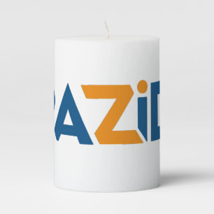RAZID Abstract Expressionist Art Pillar Candle 