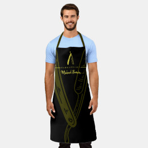 Razor Barber Salon Clothing neon yellow Apron