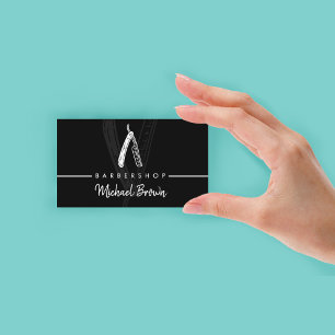 Razor Barber shop black Business Card