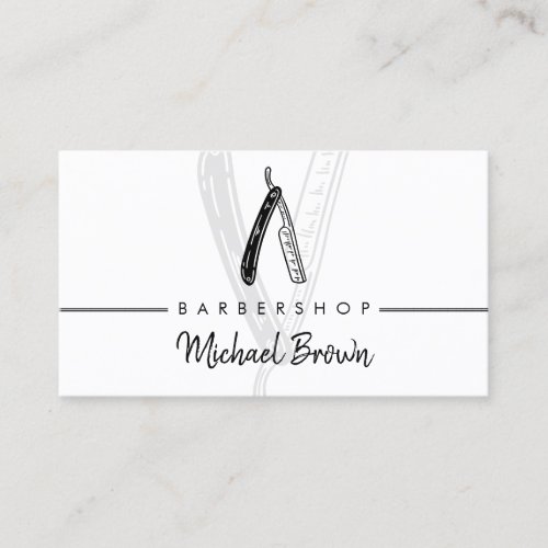 Razor Barbershop Business Card