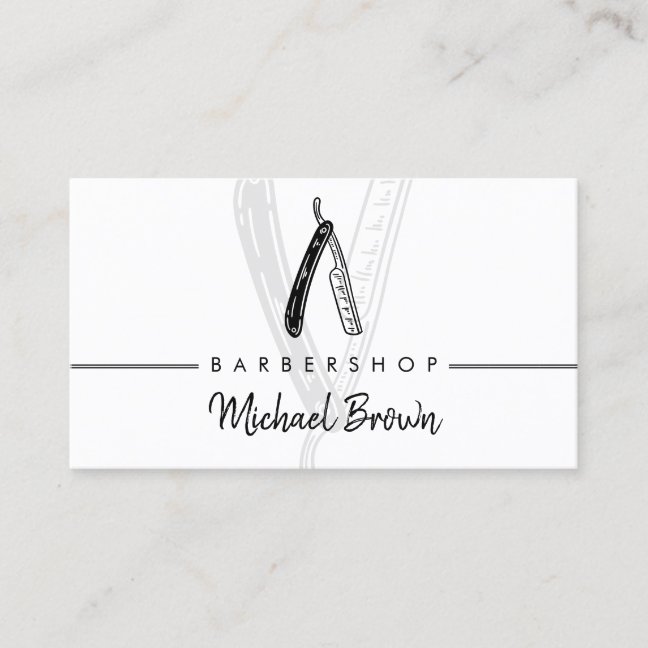 Razor Barbershop Business Card
