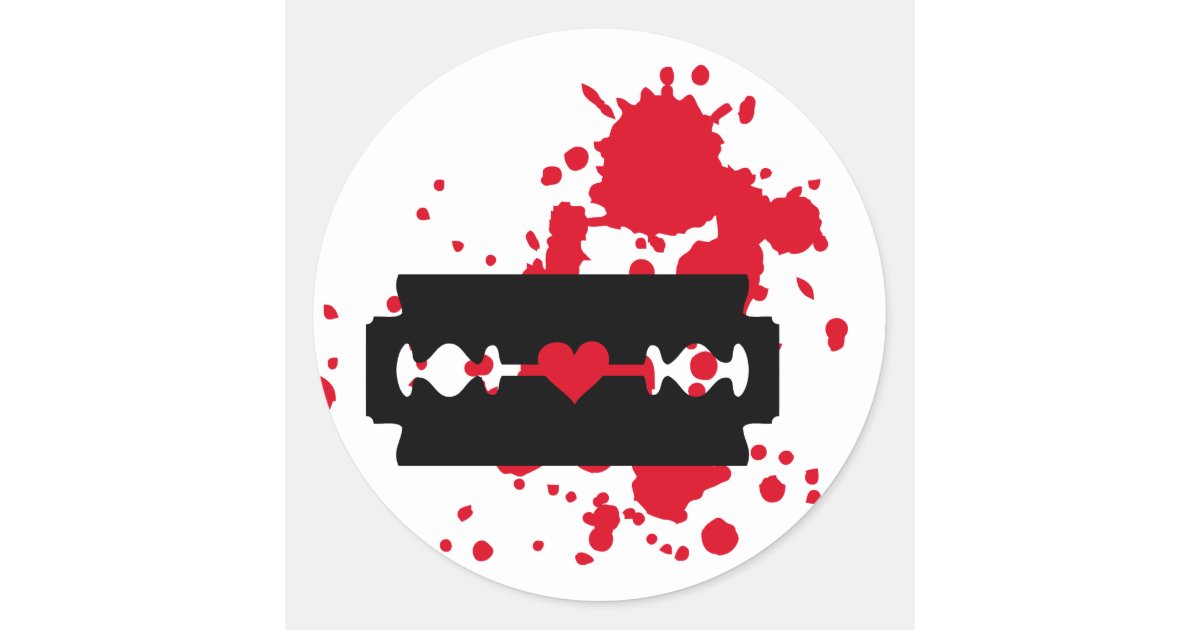 Razor Blade - Blood' Sticker