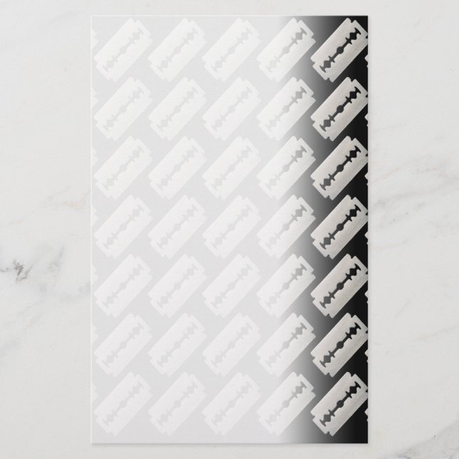 Razor Blades Punk Rock Emo Metal Stationery (Front)