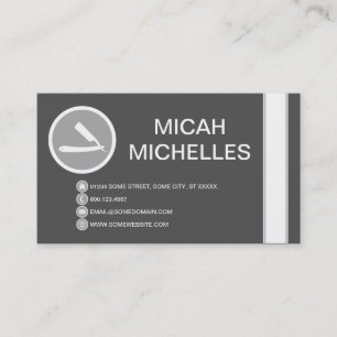 razor bubble business card