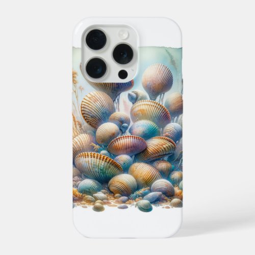 Razor Clams 030624AREF114 _ Watercolor iPhone 15 Pro Case