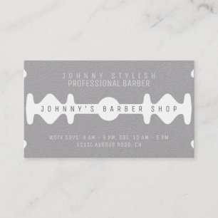 Razor faux look shape cover gray craft business card