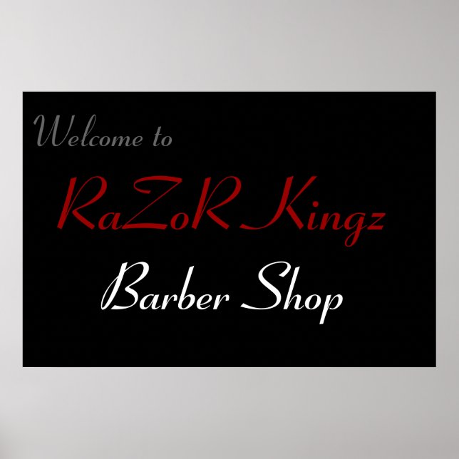 RaZoR Kingz Barber Shop Promotional Poster (Front)