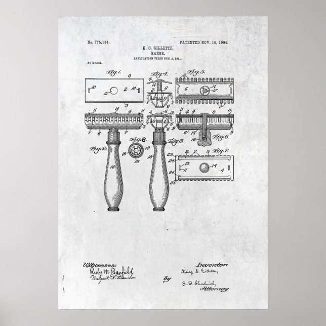 Razor Patent Print 1904 Poster (Front)