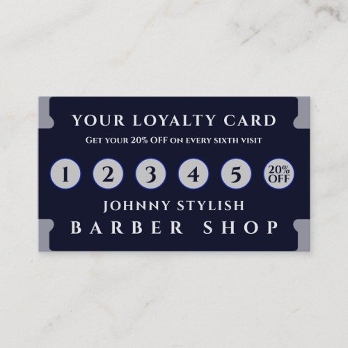 Razor shape loyalty card 
