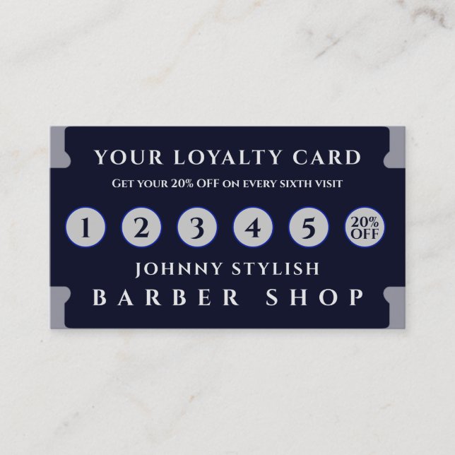 Razor shape loyalty card  (Front)