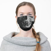Razor Teeth Skull Adult Cloth Face Mask (Worn)