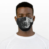 Razor Teeth Skull Adult Cloth Face Mask (Worn)