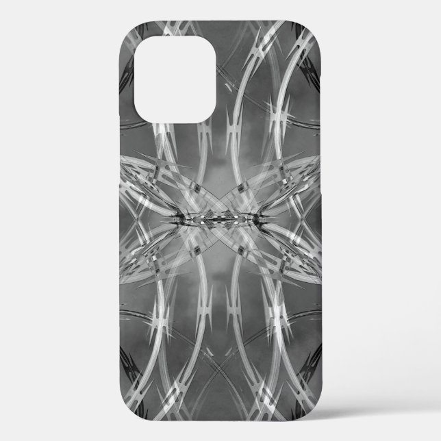 Razor wire against dark clouds Case-Mate iPhone ca Case-Mate iPhone Case (Back)