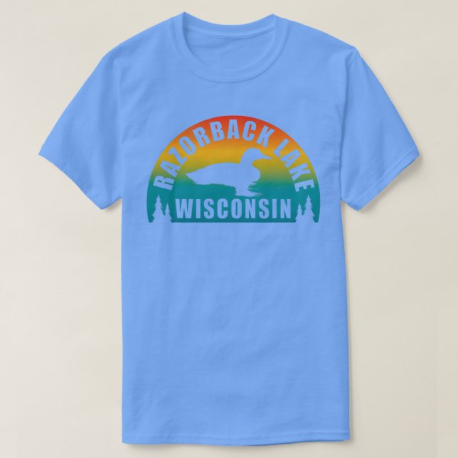 Razorback Lake Northern Wisconsin Classic TShirt (Design Front)