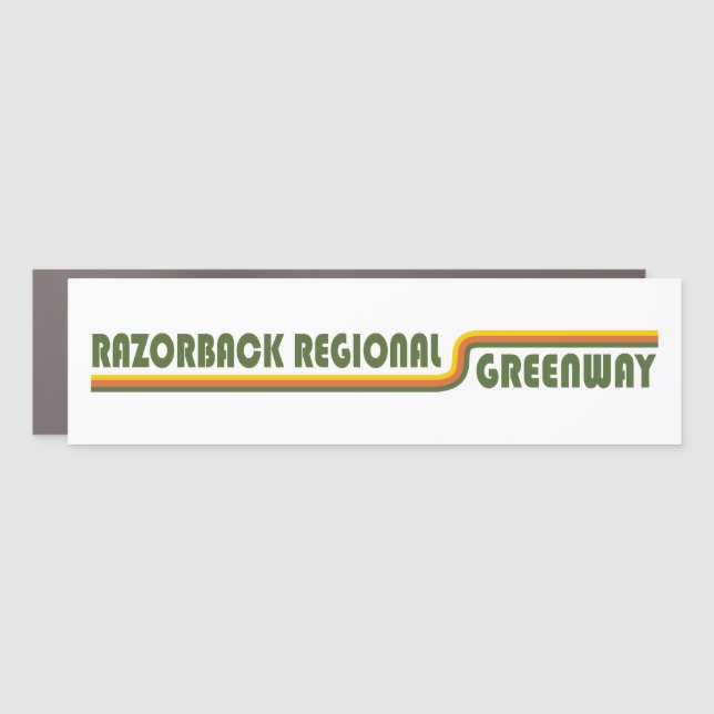 Razorback Regional Greenway Arkansas Car Magnet (Front)