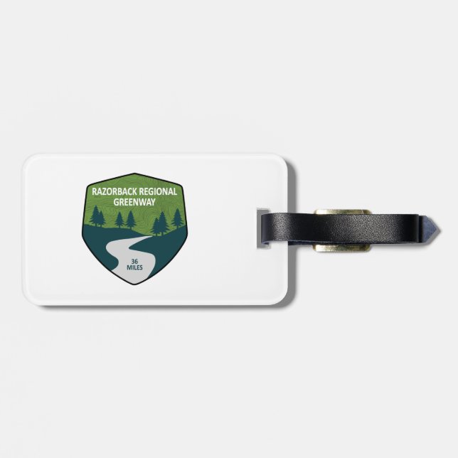 Razorback Regional Greenway Luggage Tag (Back Horizontal)