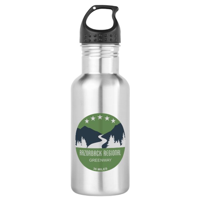 Razorback Regional Greenway Stainless Steel Water Bottle (Front)