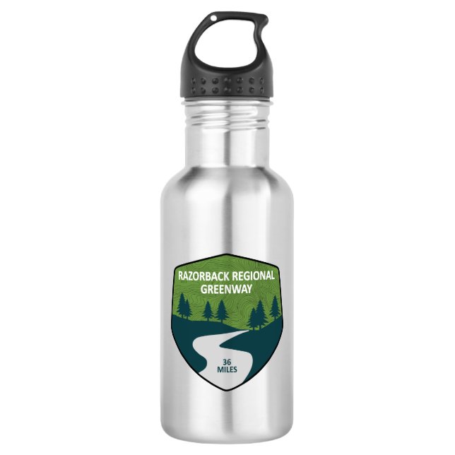 Razorback Regional Greenway Stainless Steel Water Bottle (Front)