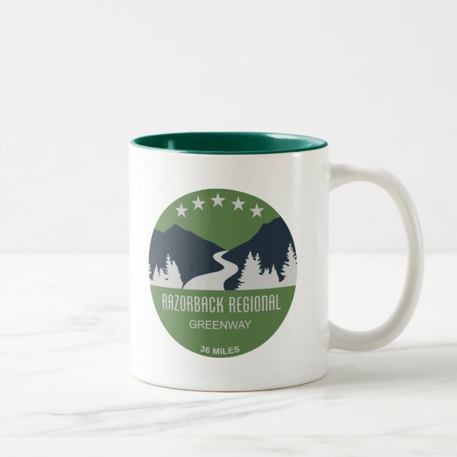 Razorback Regional Greenway Two-Tone Coffee Mug (Right)