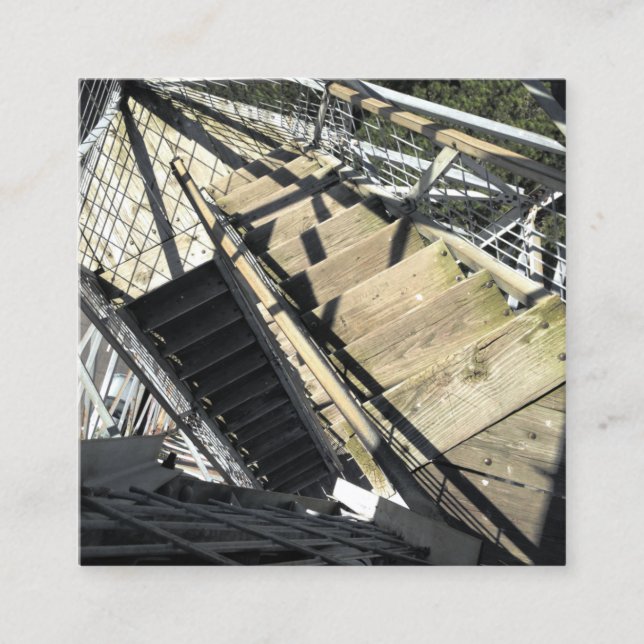 razorback tower in eureka springs square business card (Front)