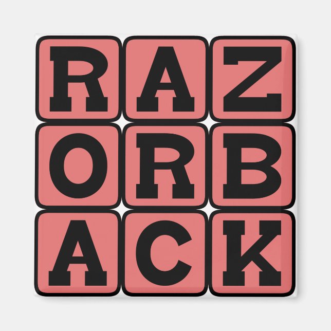 Razorback, Wild Boar Magnet (Front)