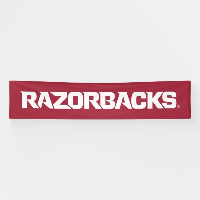 Razorbacks Wordmark Logo Banner (Horizontal)