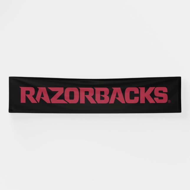 Razorbacks Wordmark Logo Banner (Horizontal)