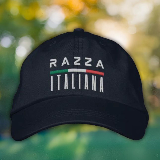 Razza Italiana - Embroidered Italian Pride Hat (Razza Italiana (Italian Roots)
Embroidered Baseball Cap with Italian Flag accent)