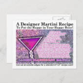 Razzed Blackberry Martini Recipe Postcard (Front/Back)