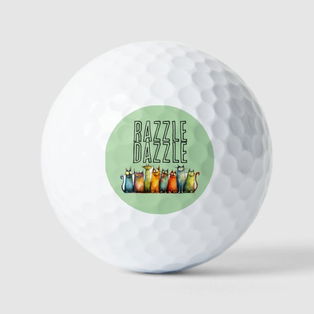 Razzle Dazzle Golf Balls (Front)