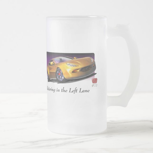 Razzy Bash Glass Mug (Right)