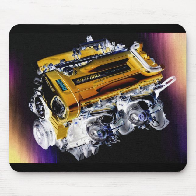 RB26 Twin Turbo Engine Mousepad (Front)
