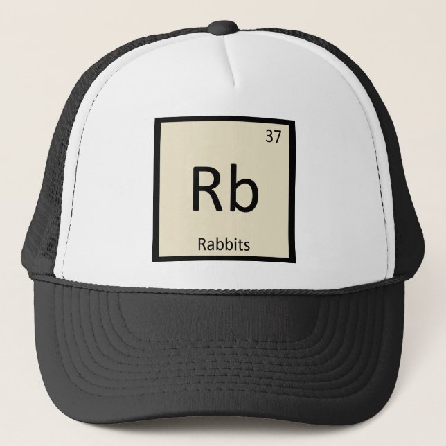 Rb - Rabbits Chemistry Periodic Table Element Trucker Hat (Front)