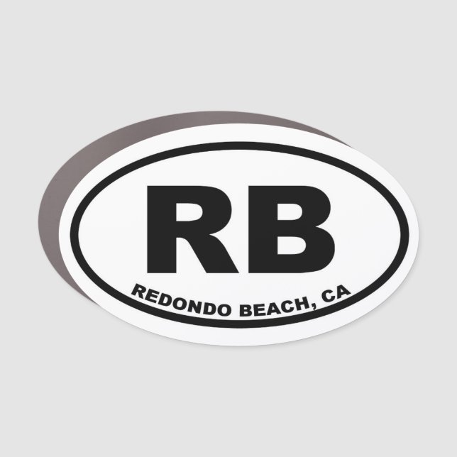 RB Redondo Beach Oval Car Magnet (Front)