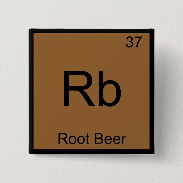 Rb - Root Beer Funny Chemistry Element Symbol Tee Button (Front)