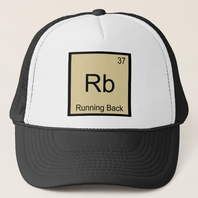 Rb - Running Back Funny Chemistry Element Tee Trucker Hat (Front)