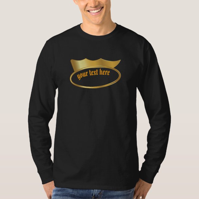 rban Streetwear Gold Crown, Custom Gothic Name T-S T-Shirt (Front)