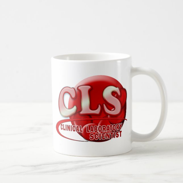 RBC CLS CLINICAL LABORATORY SCIENTIST SWOOSH LOGO COFFEE MUG (Right)