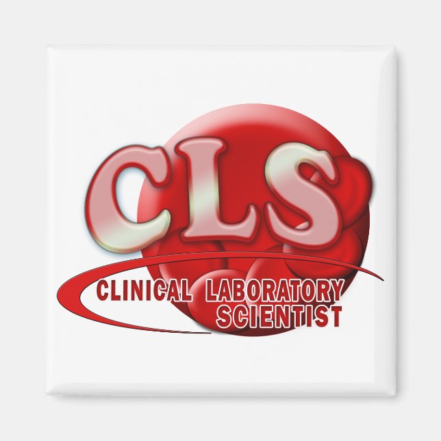 RBC CLS CLINICAL LABORATORY SCIENTIST SWOOSH LOGO MAGNET (Front)