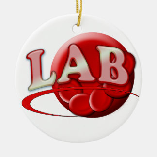 RBC LABORATORY LOGO RED BLOOD CELLS CERAMIC ORNAMENT