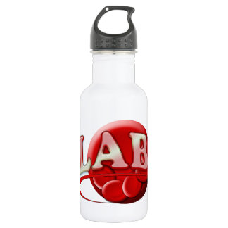 RBC LABORATORY LOGO RED BLOOD CELLS STAINLESS STEEL WATER BOTTLE
